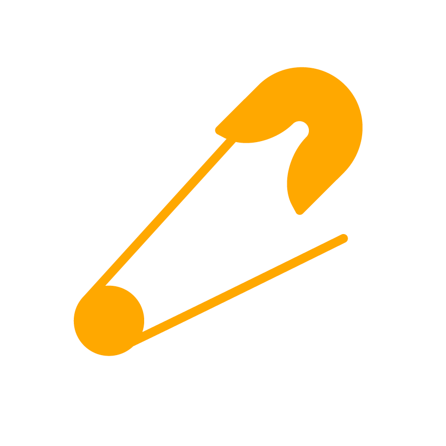Icon gelbe Sicherheitsnadel