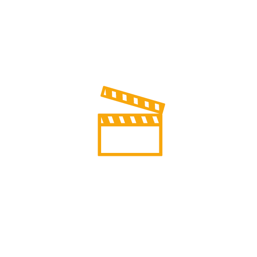 Icon gelbe Filmklappe