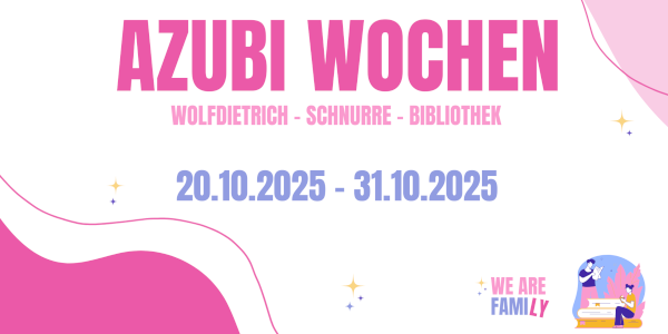 Schriftzug Nichts verpassen auf violettem Untergrund und das ZLB Logo sowie die URL zur Newsletter-Anmeldung