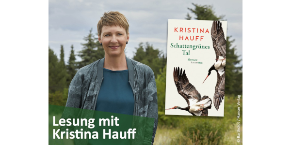 Fotoaufnahme der Autorin Kristina Hauff im Wald und das Buchcover