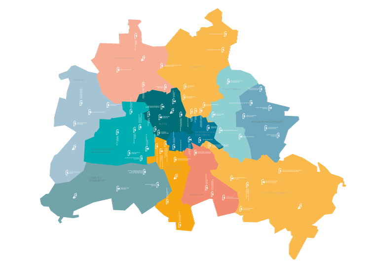 Karte der Bibliotheksstandorte