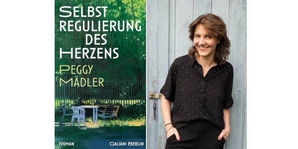 Links das Cover von Selbstregulierung des Herzens. Rechts ein Foto der Autorin Peggy Maedler.