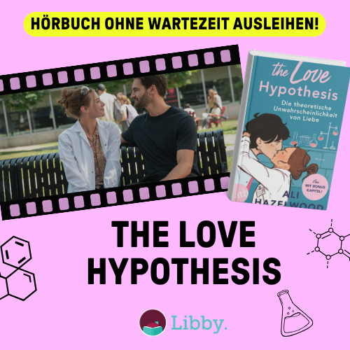 Ein Foto aus dem Film The Love Hypothesis und daneben die Buchvorlage.